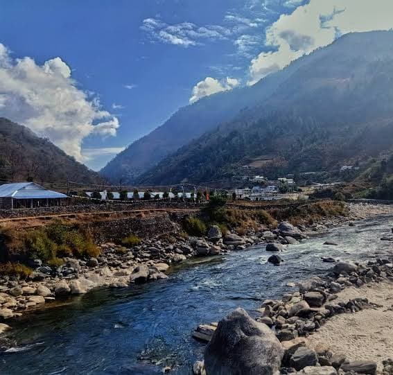 Dirang Dzong stone fortress overlooking the beautiful Sangti Valley in Arunachal Pradesh