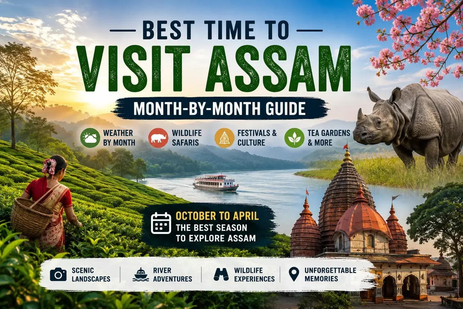 Best Time to Visit Assam in 2026: Month-by-Month Weather & Travel Guide